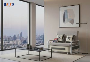 Sofa giường đa năng cho nhà hiện đại màu ghi