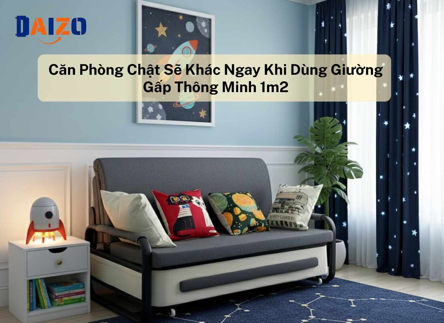 Giường gấp thông minh 1m2