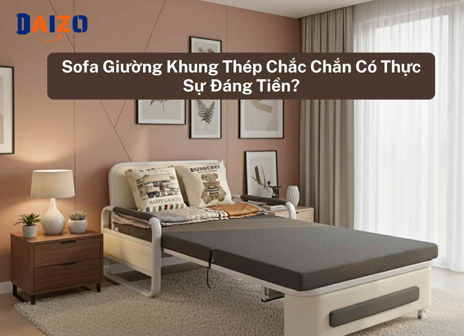 Sofa giường khung thép chắc chắn có thật sự đáng tiền