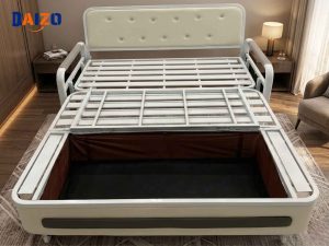 Sofa giường có ngăn chứa đồ màu xám