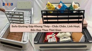 Sofa giường gập gọn khung thép chắc chắn