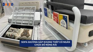 Sofa giường gập khung thép có ngăn chứa đồ rộng rãi