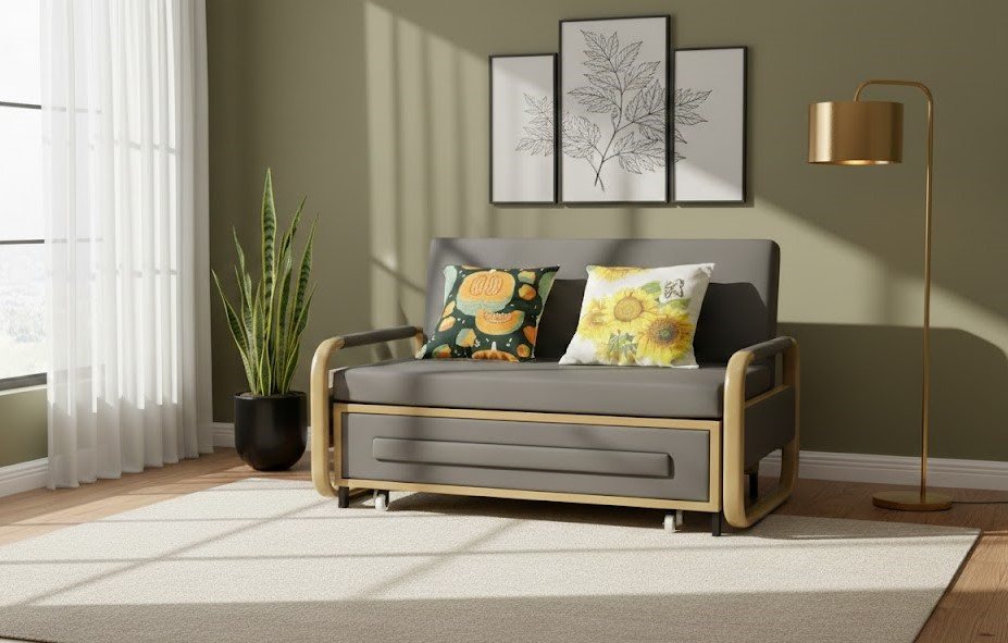 Sofa giường kéo đa năng khung thép