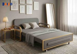 Sofa giường kéo thông minh màu xám
