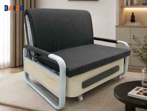 Giường ghế gấp gọn màu xám