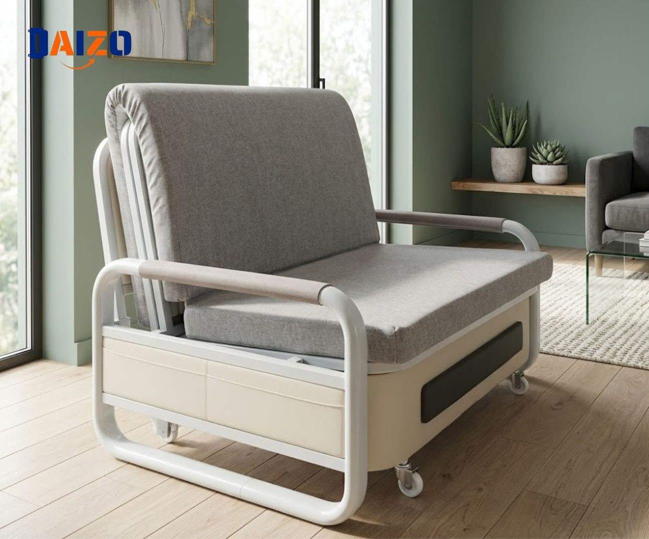 Giường ghế gấp gọn đa năng hiện đại 1m2