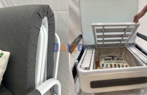 Sofa giường ngủ với khung thép sơn tĩnh điện chắc chắn