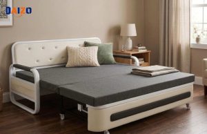 Sofa giường ngủ với thiết kế hiện đại tone màu xám
