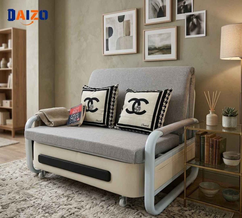 Ghế giường gấp gọn linh hoạt từ phòng khách đến phòng ngủ